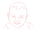 Illustration visage bébé